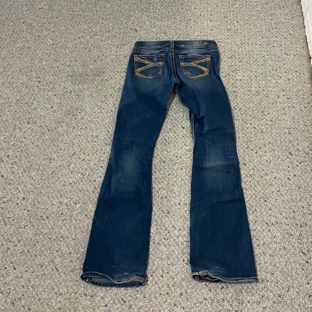 Silver Bootcut Ripped Jeans - Picture 4 of 7